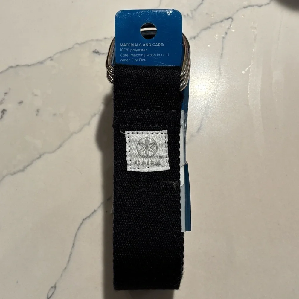 GAIAM STUDIO SELECT Black Premium Yoga Strap 8 Feet Non Stretch NEW - Picture 4 of 7